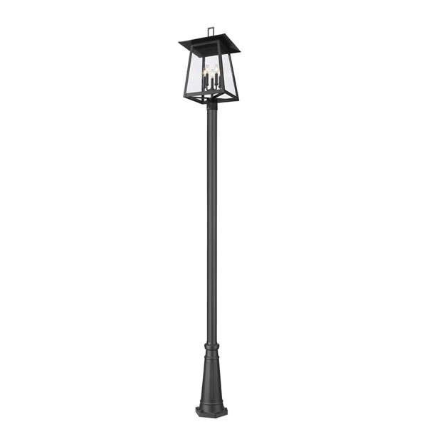 Z-Lite Rainer Black 5 Light Outdoor Post Mounted Fixture