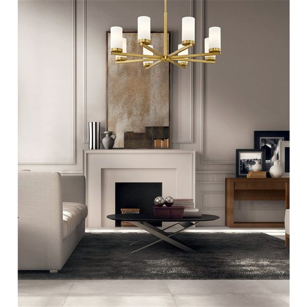 Z-Lite Danica Modern Gold 8 Light Chandelier