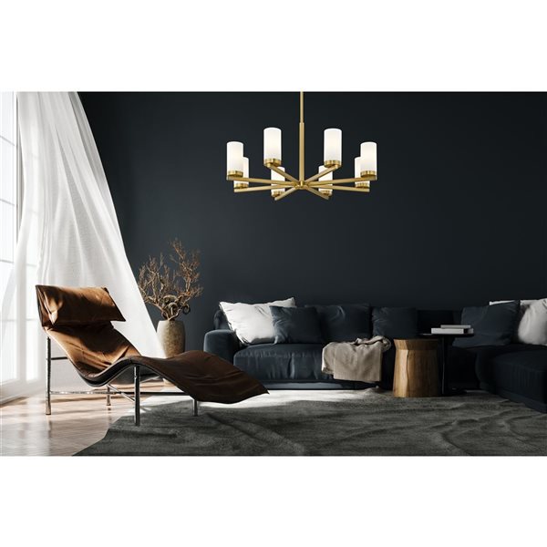 Z-Lite Danica Modern Gold 8 Light Chandelier