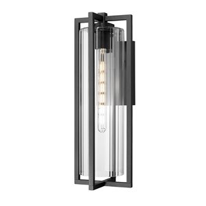 Z-Lite Aura Black 1 Light Outdoor Wall Light