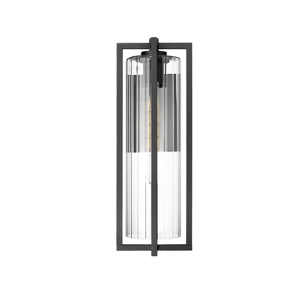 Z-Lite Aura Black 1 Light Outdoor Wall Light