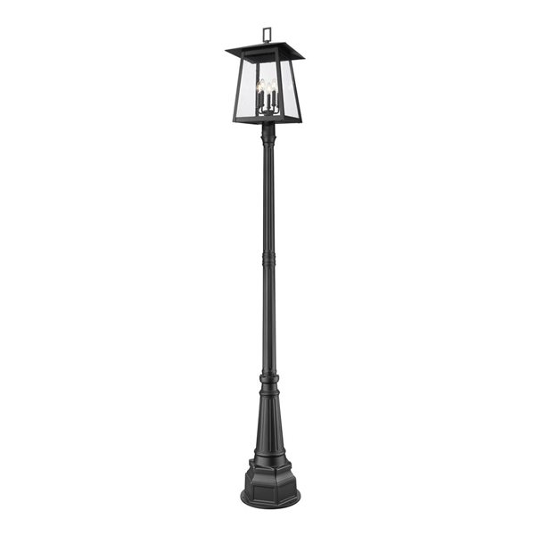 Z-Lite Rainer Black 5 Light Outdoor Post Mounted Fixture