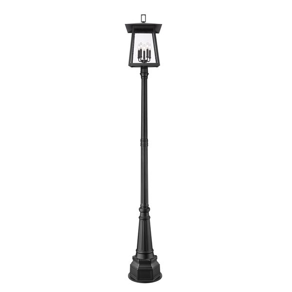 Z-Lite Rainer Black 5 Light Outdoor Post Mounted Fixture