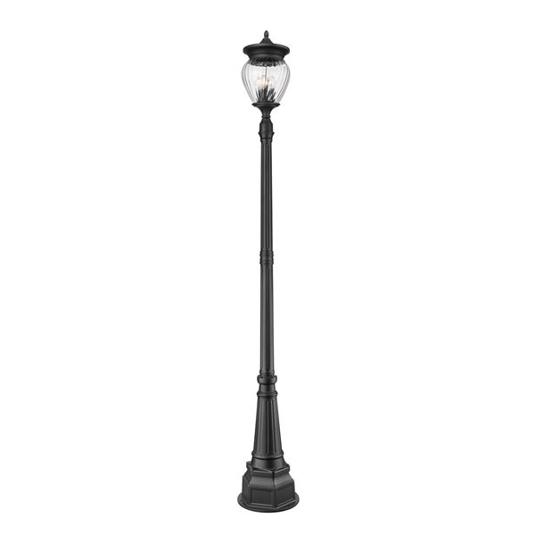 Z-Lite Davina Black 4 Light Outdoor Post Mounted Fixture