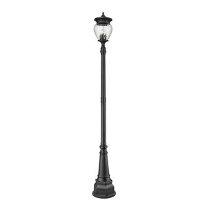 Z-Lite Davina Black 4 Light Outdoor Post Mounted Fixture