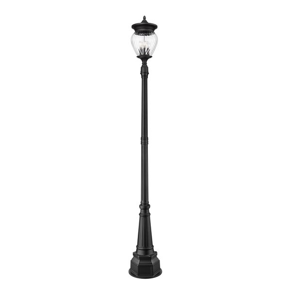 Z-Lite Davina Black 4 Light Outdoor Post Mounted Fixture