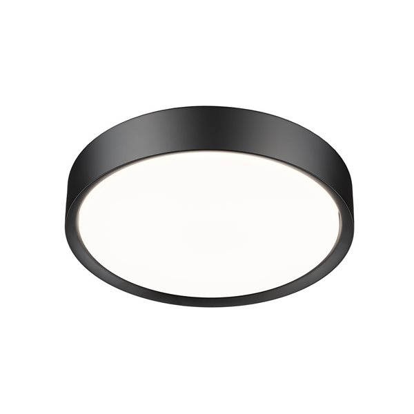 Z-Lite Kawan Matte Black 1 Light Flush Mount