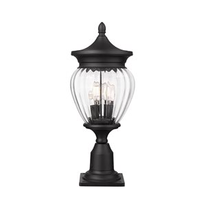 Z-Lite Davina Black 3 Light Outdoor Pier Mounted Fixture