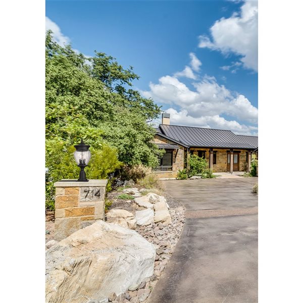 Z-Lite Davina Black 3 Light Outdoor Pier Mounted Fixture