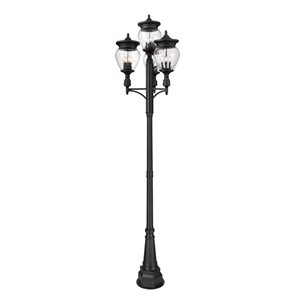 Z-Lite Davina Black 4 Light Outdoor Post Mounted Fixture