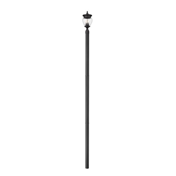 Z-Lite Davina Black 3 Light Outdoor Post Mounted Fixture