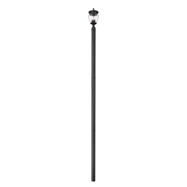 Z-Lite Davina Black 3 Light Outdoor Post Mounted Fixture