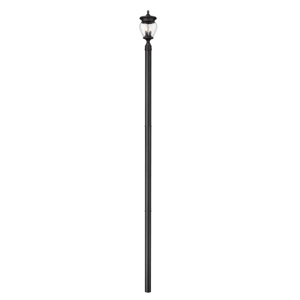 Z-Lite Davina Black 3 Light Outdoor Post Mounted Fixture