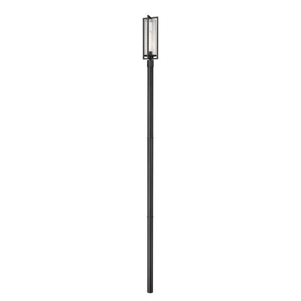 Z-Lite Aura Black 1 Light Outdoor Post Mounted Fixture