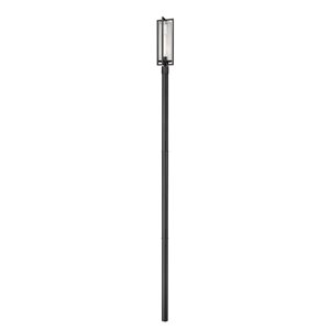 Z-Lite Aura Black 1 Light Outdoor Post Mounted Fixture