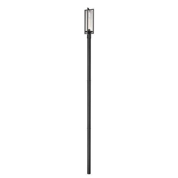 Z-Lite Aura Black 1 Light Outdoor Post Mounted Fixture