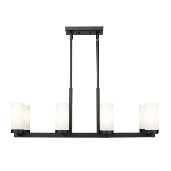 Z-Lite Danica Matte Black 8 Light Linear Chandelier