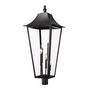 Z-Lite Gannon Black 5 Light Outdoor Post Mount Fixture