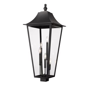 Z-Lite Gannon Black 5 Light Outdoor Post Mount Fixture