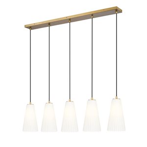 Z-Lite Farrell Modern Gold 5 Light Linear Chandelier