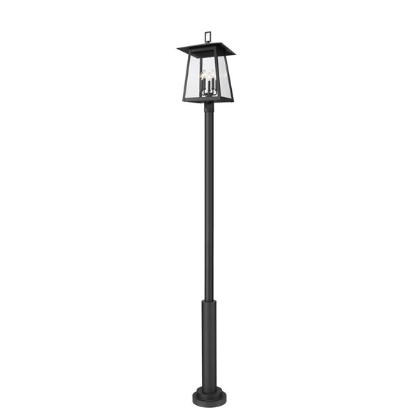 Z-Lite Rainer Black 5 Light Outdoor Post Mounted Fixture