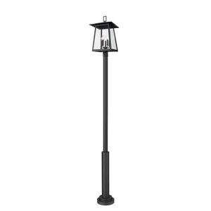 Z-Lite Rainer Black 5 Light Outdoor Post Mounted Fixture