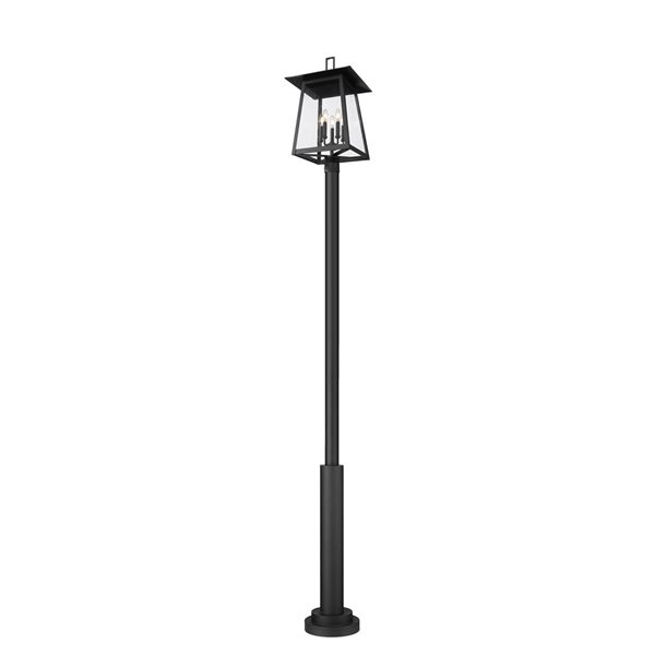 Z-Lite Rainer Black 5 Light Outdoor Post Mounted Fixture