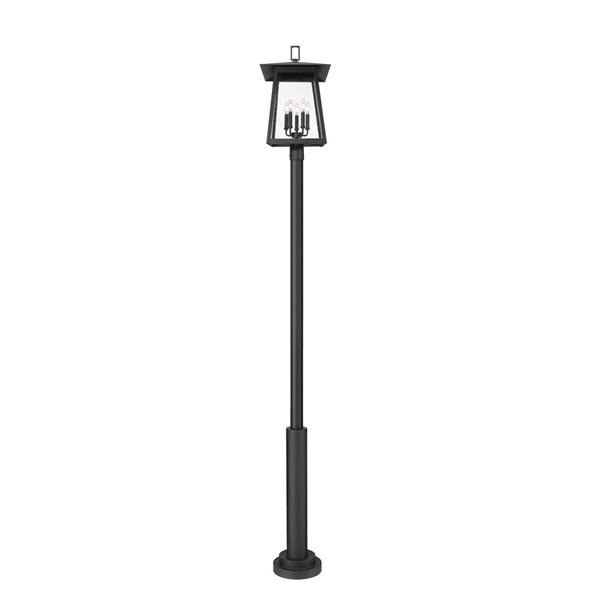 Z-Lite Rainer Black 5 Light Outdoor Post Mounted Fixture