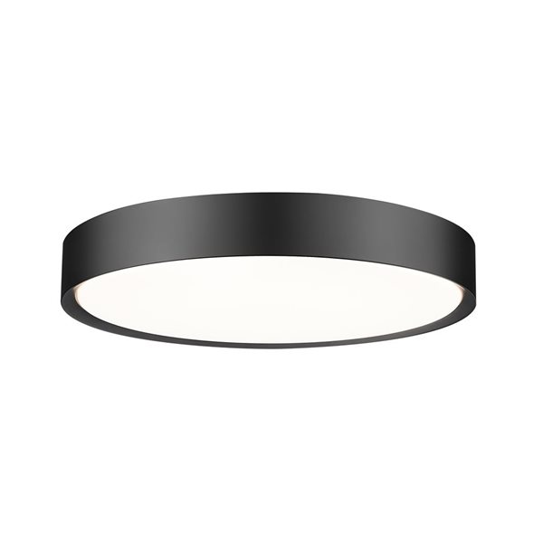 Z-Lite Kawan Matte Black 1 Light Flush Mount