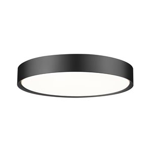 Z-Lite Kawan Matte Black 1 Light Flush Mount