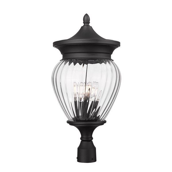 Z-Lite Davina Black 4 Light Outdoor Post Mount Fixture