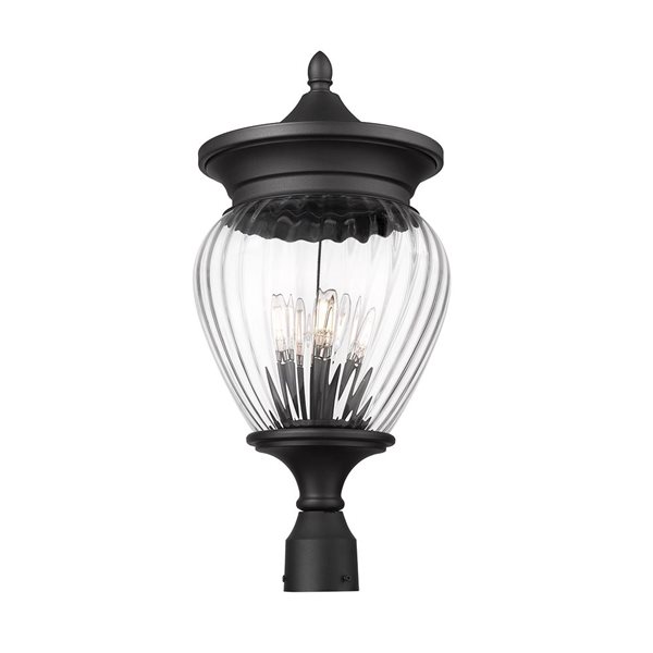 Z-Lite Davina Black 4 Light Outdoor Post Mount Fixture