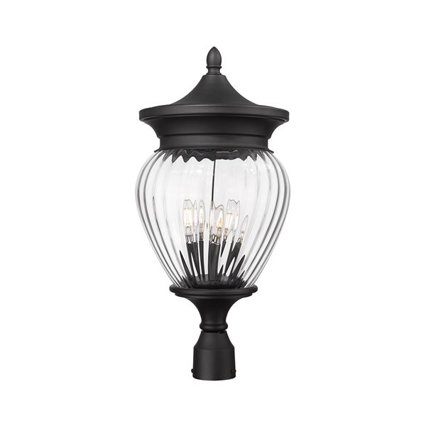 Z-Lite Davina Black 4 Light Outdoor Post Mount Fixture