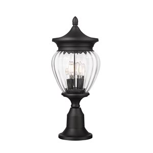 Z-Lite Davina Black 3 Light Outdoor Pier Mounted Fixture