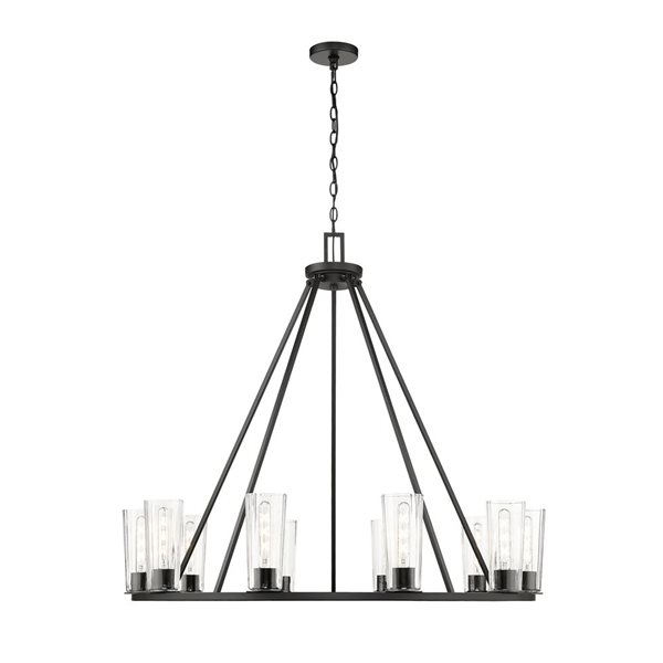 Z-Lite Titus Matte Black 10 Light Chandelier