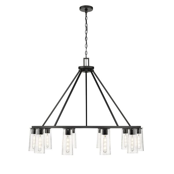 Z-Lite Titus Matte Black 10 Light Chandelier