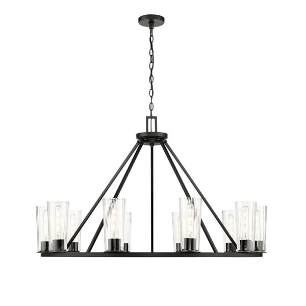 Z-Lite Titus Matte Black 10 Light Chandelier