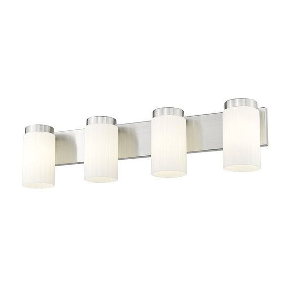 Z-Lite Burk Brushed Nickel 4 Light Vanity