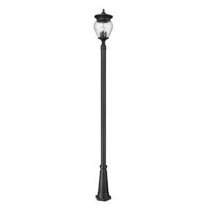 Z-Lite Davina Black 4 Light Outdoor Post Mounted Fixture