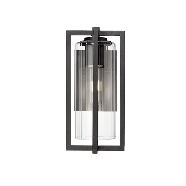 Z-Lite Aura Black 1 Light Outdoor Wall Light