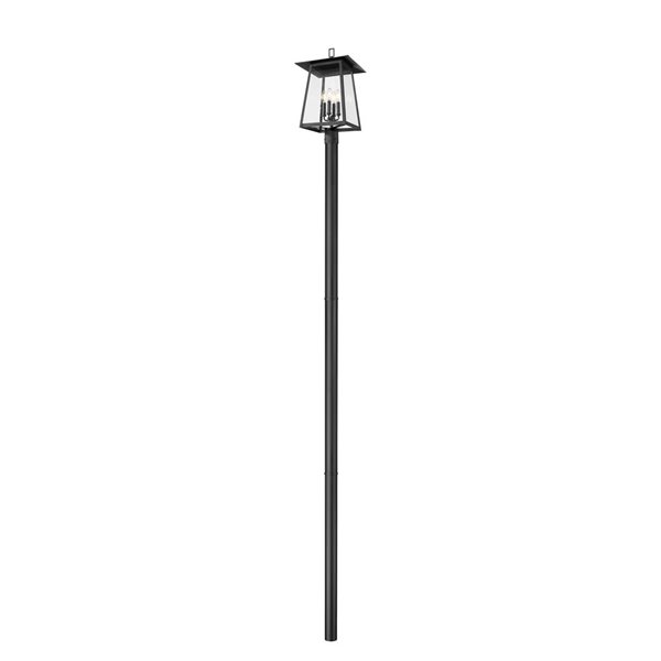 Z-Lite Rainer Black 4 Light Outdoor Post Mounted Fixture