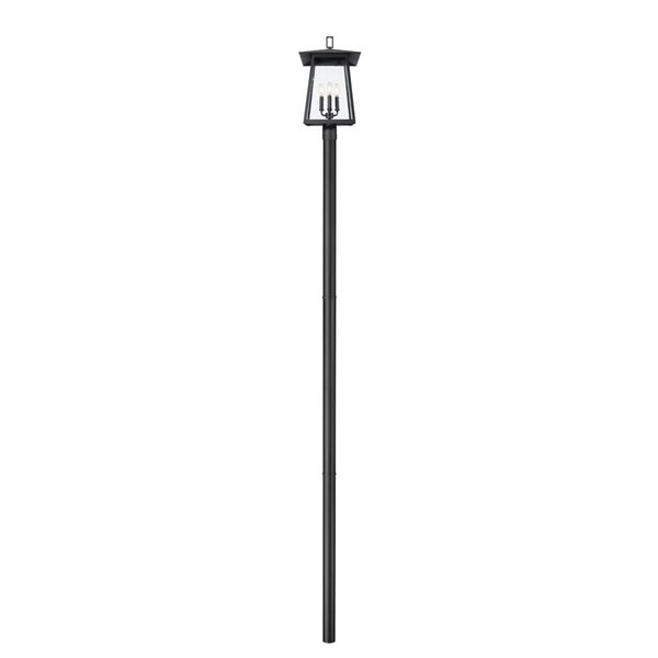 Z-Lite Rainer Black 4 Light Outdoor Post Mounted Fixture