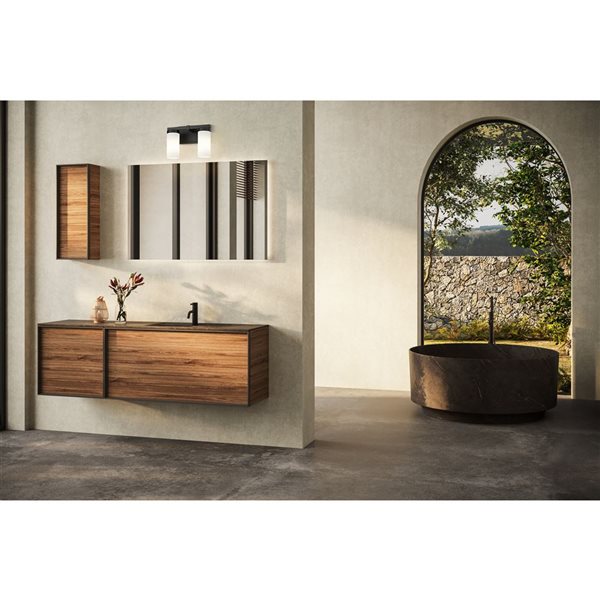 Z-Lite Danica Matte Black 2 Light Vanity