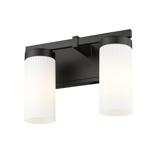 Z-Lite Danica Matte Black 2 Light Vanity