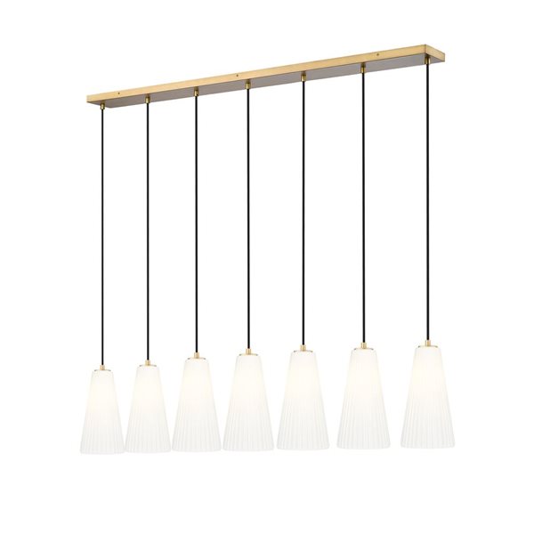 Z-Lite Farrell Modern Gold 7 Light Linear Chandelier