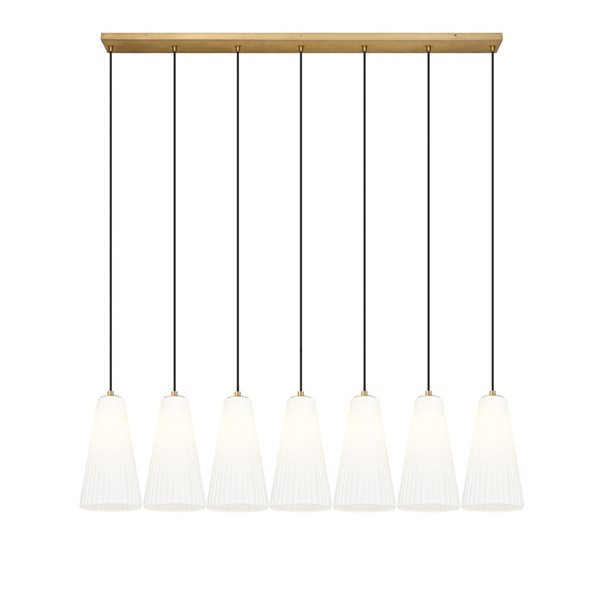 Z-Lite Farrell Modern Gold 7 Light Linear Chandelier