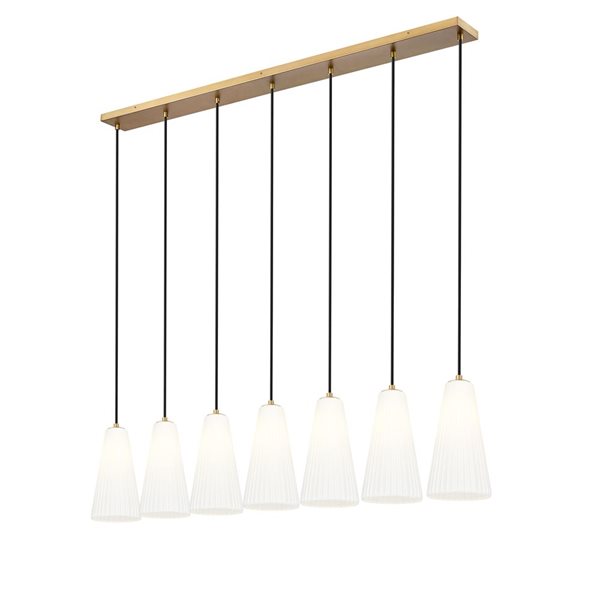 Z-Lite Farrell Modern Gold 7 Light Linear Chandelier