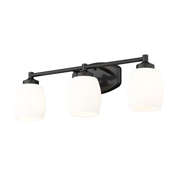 Z-Lite Kendrick Matte Black 3 Light Vanity