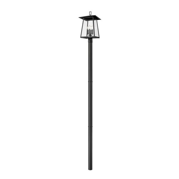 Z-Lite Rainer Black 4 Light Outdoor Post Mounted Fixture