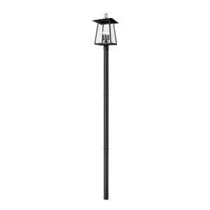 Z-Lite Rainer Black 4 Light Outdoor Post Mounted Fixture